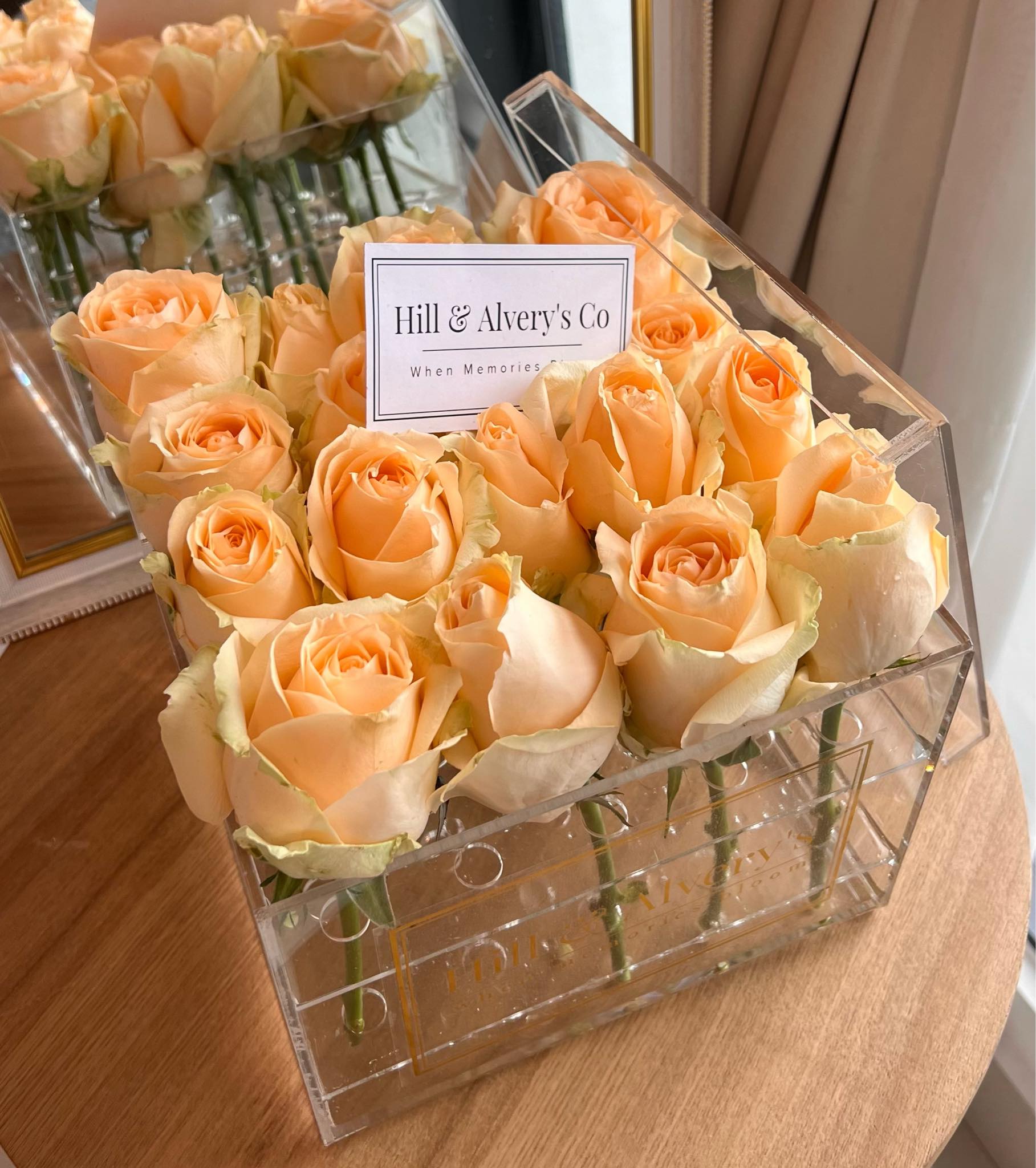 Champagne Roses in Acrylic Series (medium)